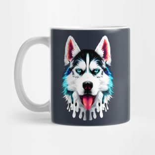 Alaskan Husky Melty Watercolor Mug